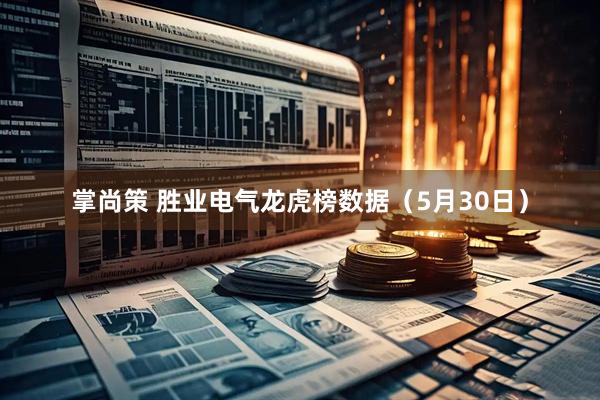 掌尚策 胜业电气龙虎榜数据（5月30日）