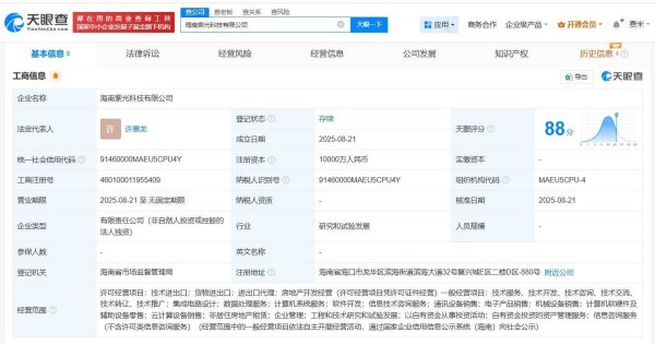 中博策略 新紫光集团在海南成立科技公司 注册资本1亿